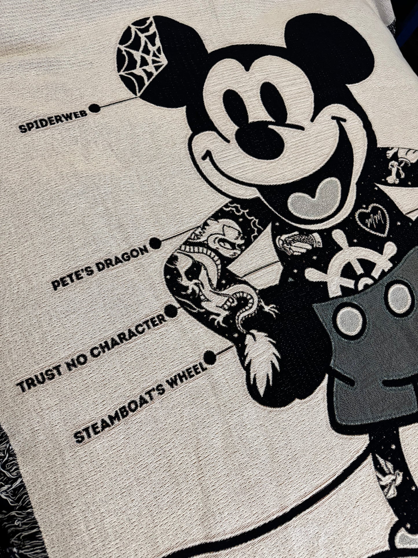 “The Tattooed Mouse” Woven Tapestry Blanket (60”x80”)