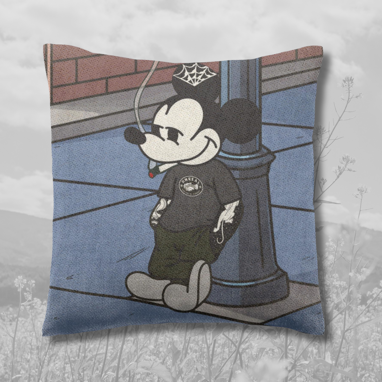 “Stoner Mouse” Woven Pillow