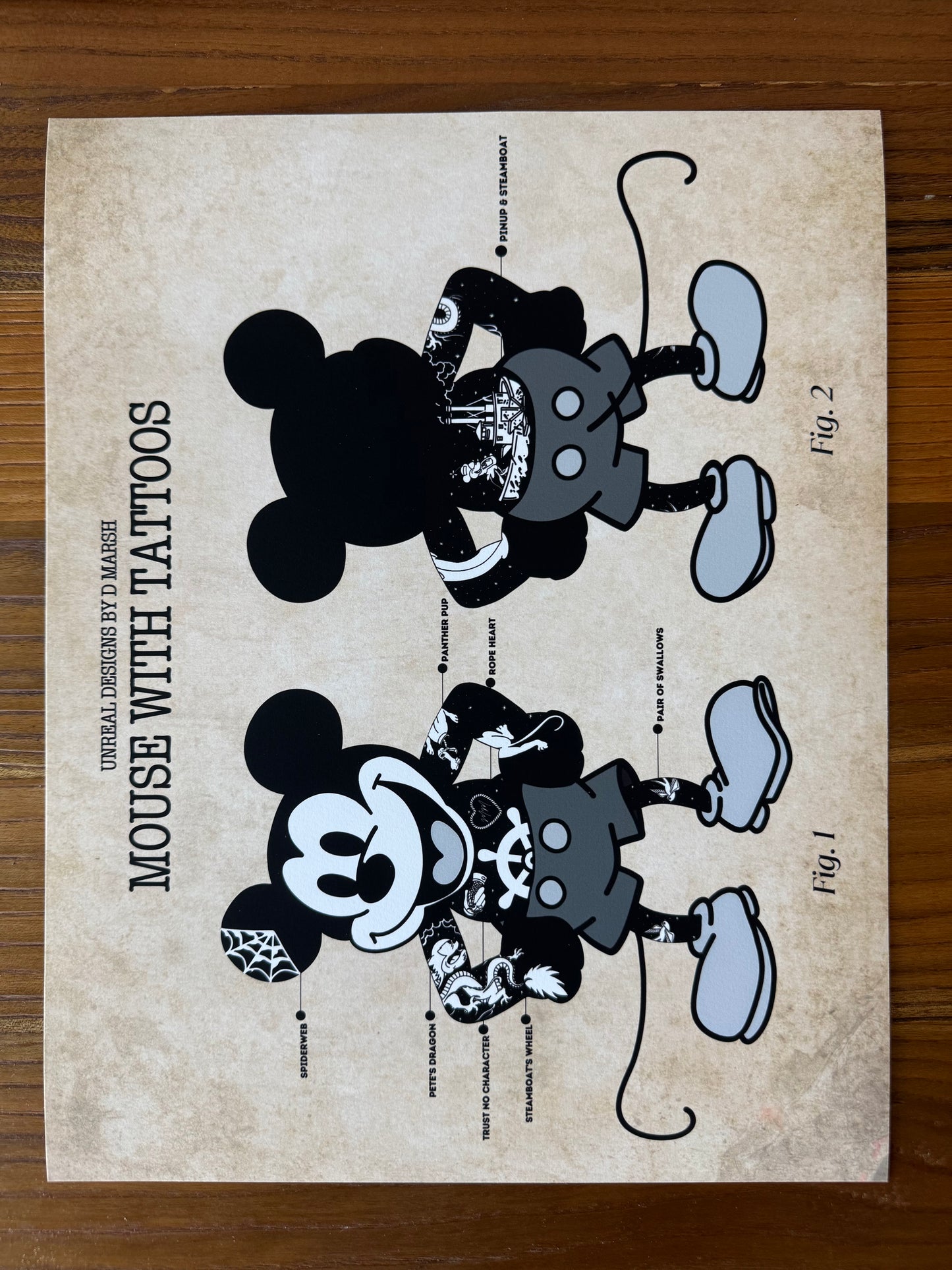 “Mouse with Tattoos—Patent-Pending” Print