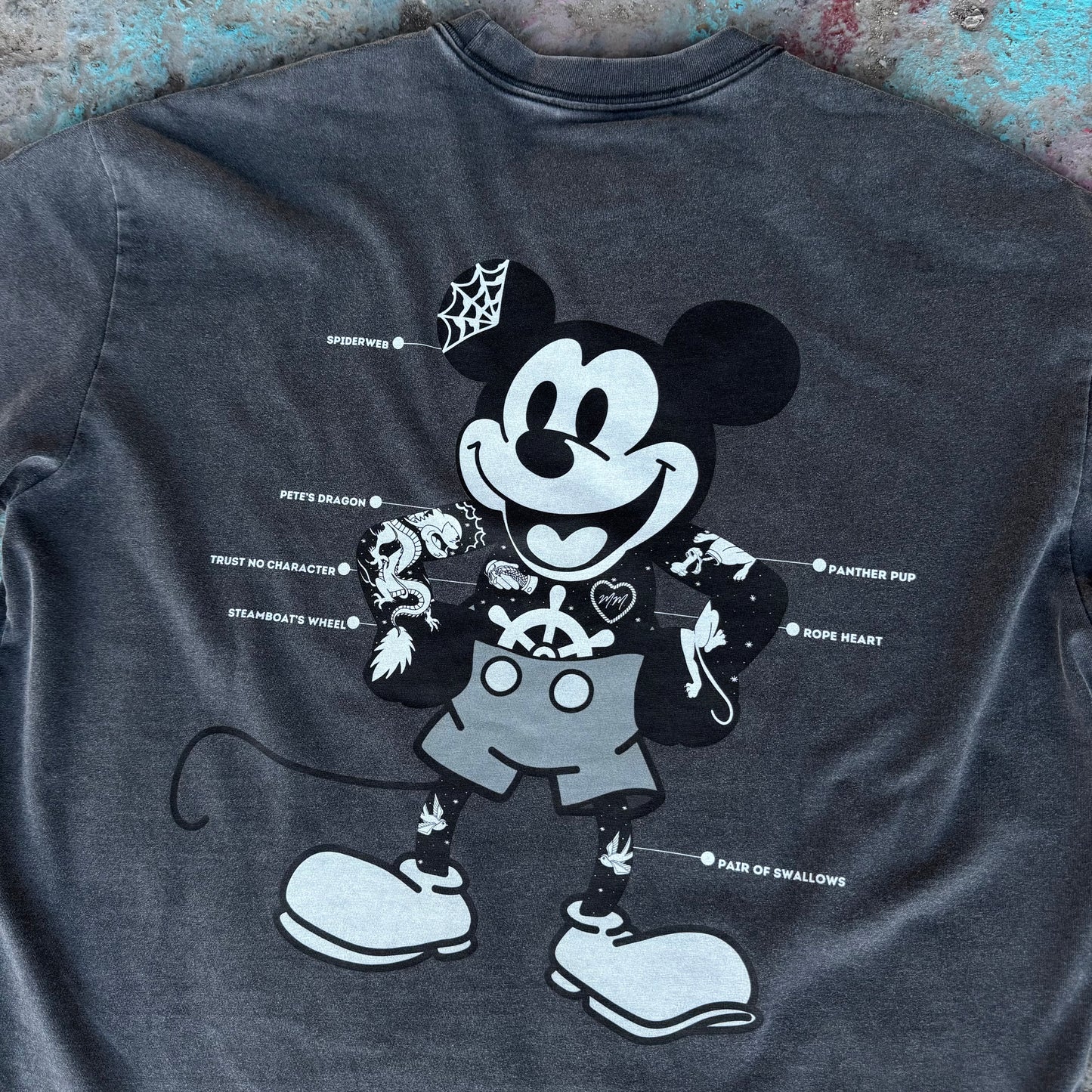 "The Tattooed Mouse" Vintage-Washed Heavyweight Tee