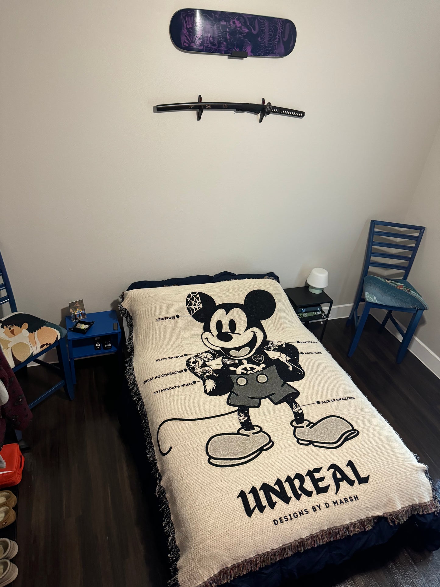 “The Tattooed Mouse” Woven Tapestry Blanket (60”x80”)
