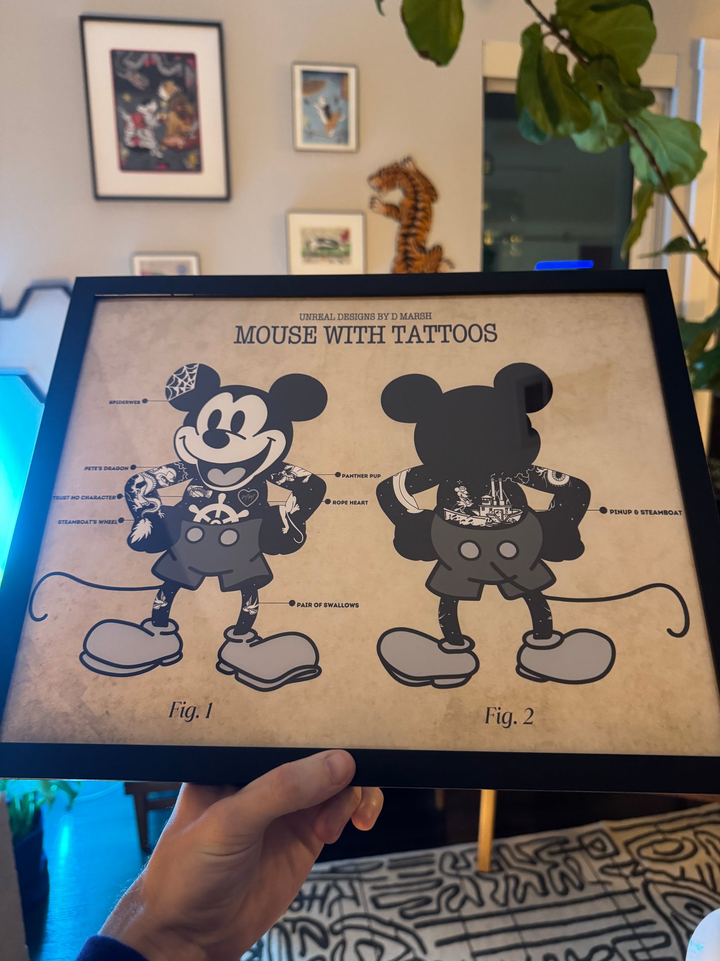 “Mouse with Tattoos—Patent-Pending” Print