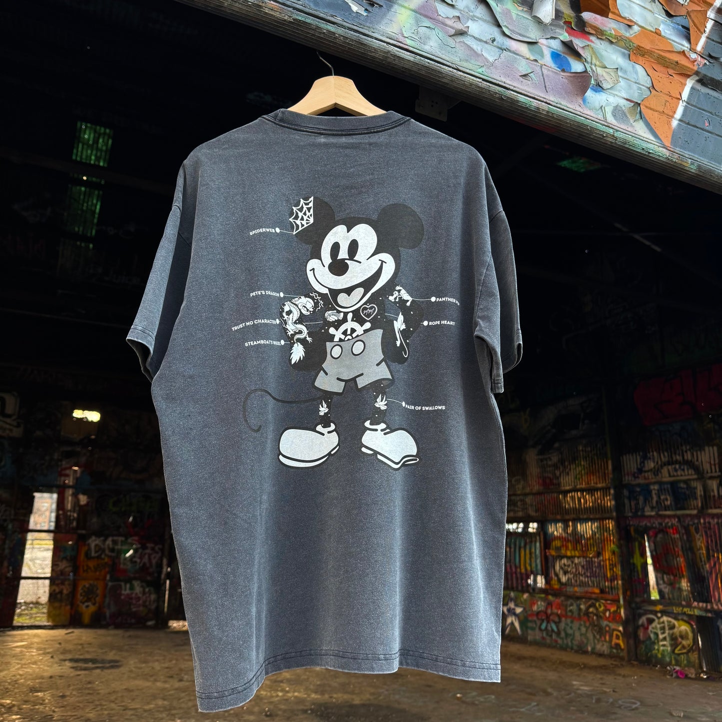 "The Tattooed Mouse" Vintage-Washed Heavyweight Tee