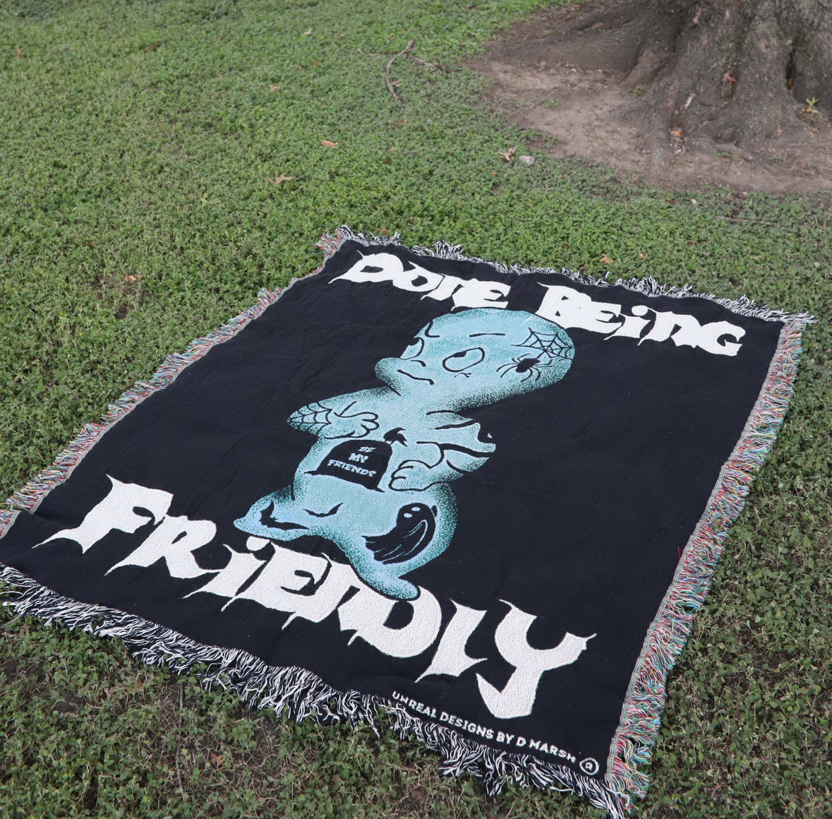 DONE BEING FRIENDLY | Woven Blanket
