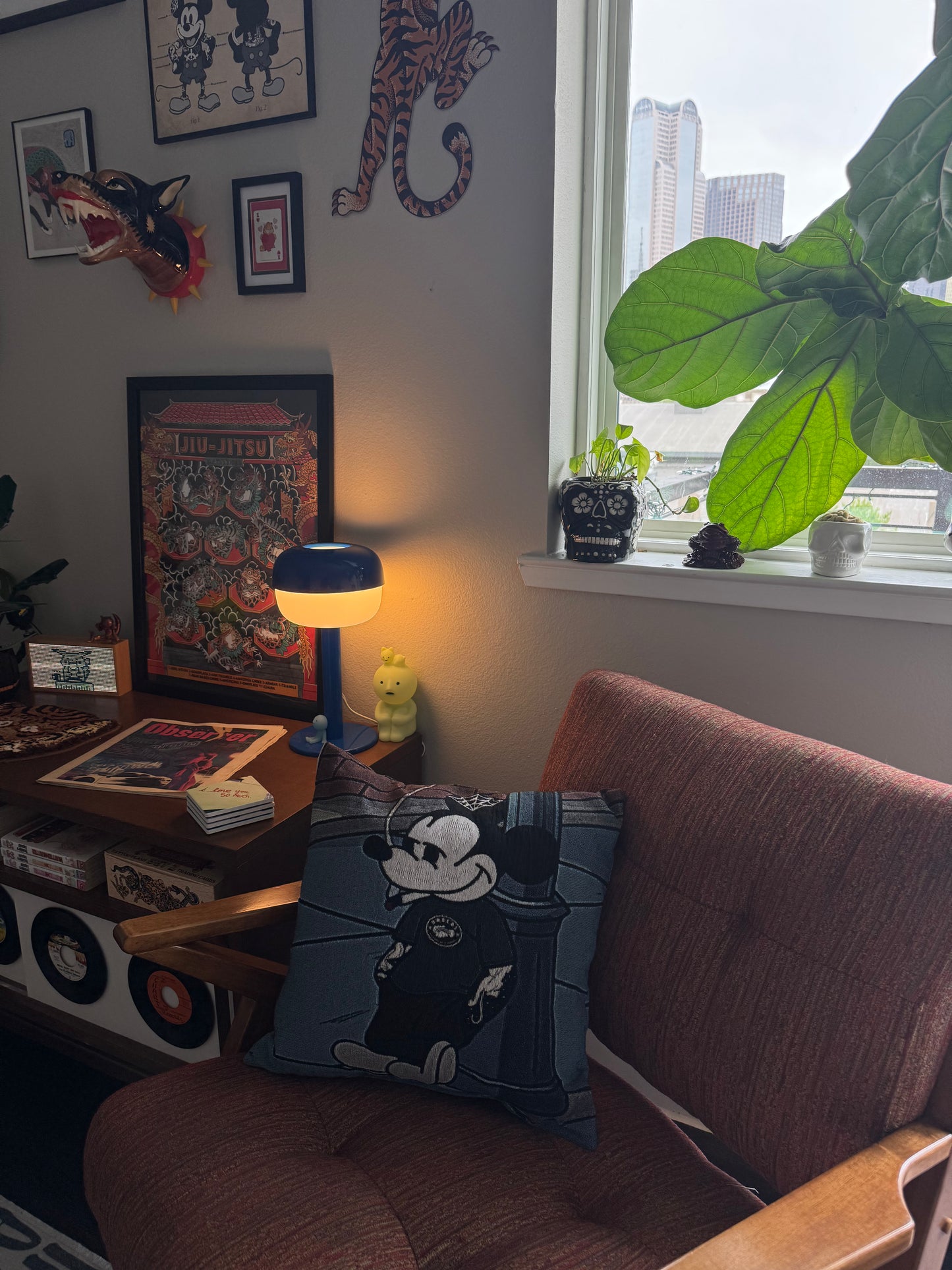 “Stoner Mouse” Woven Pillow
