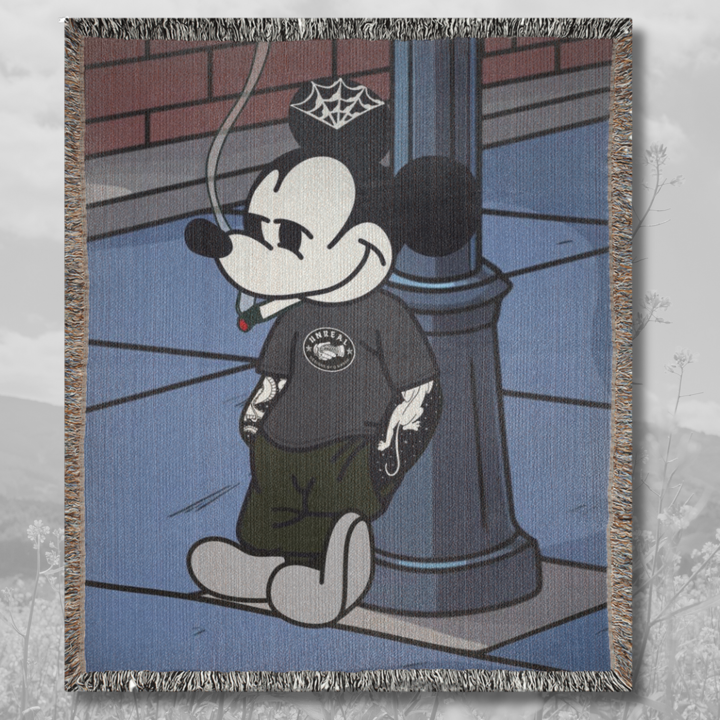“Stoner Mouse” Woven Blanket