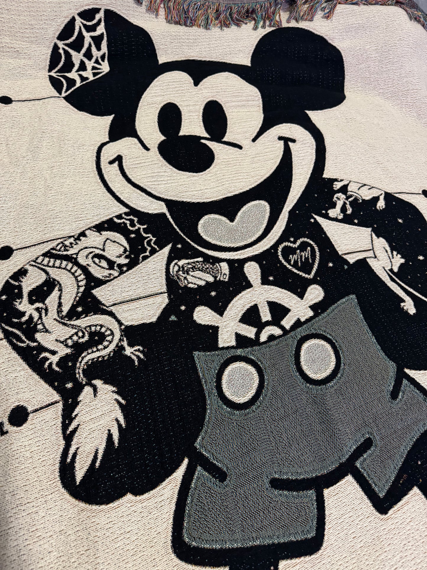 “The Tattooed Mouse” Woven Tapestry Blanket (60”x80”)