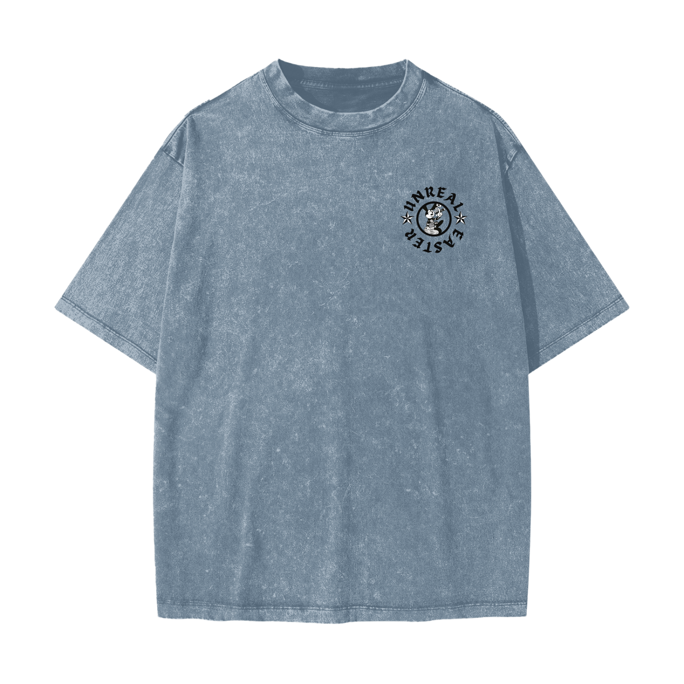 EASTER EDITION | “The Tattooed Rabbit” Vintage-Washed Heavyweight Tee (Denim Blue)