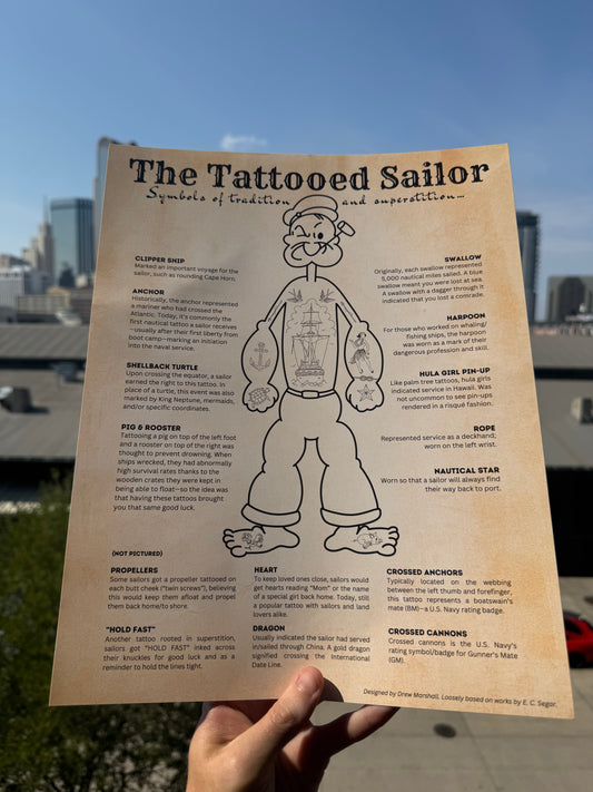 The Tattooed Sailor | Art Print 11”x14”