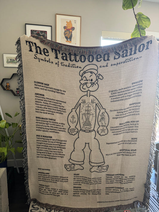 The Tattooed Sailor | Woven Blanket